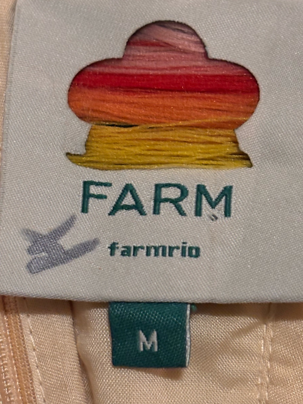 FARM Rio Ruffle Maxi Dress Butter Yellow Women’s Size Medium - Picture 10 of 12